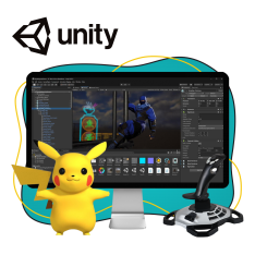 Мир игр на Unity 2D на популярном движке + AI-помощники - КИБЕРшкола программирования для детей, компьютерные курсы для школьников, начинающих и подростков - KIBERone г. Мирный